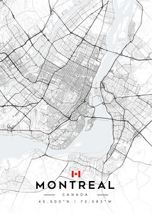 Montreal Light Edition | City Map Art Print