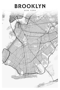 Brooklyn portrait 2 3 by CityMapsArt