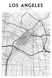 LosAngeles portrait 2 3 by CityMapsArt