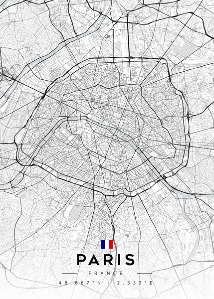 Paris Minimalist Poster  Print