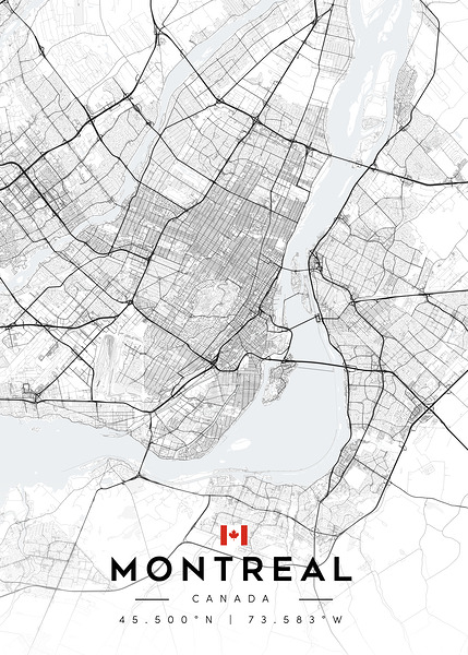 Montreal Light Edition | City Map Art Print Print