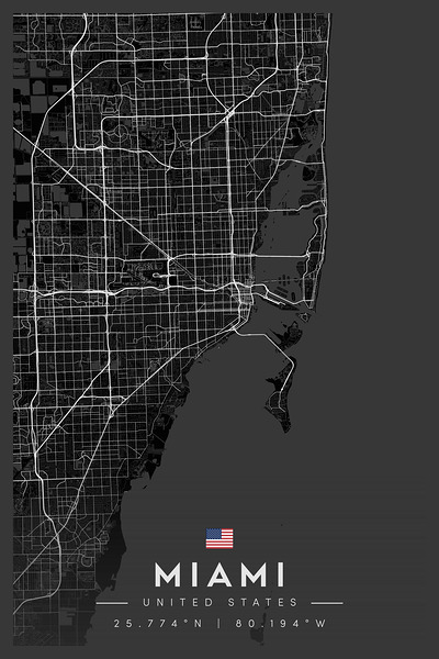 Miami 34x50Inches 1 Print