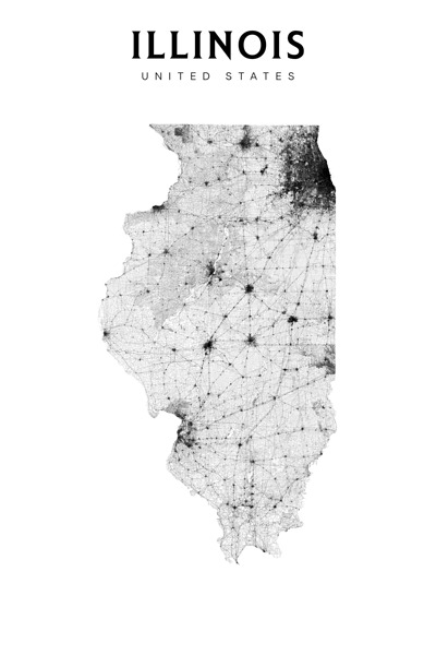 portrait 2 3 Illinois Print