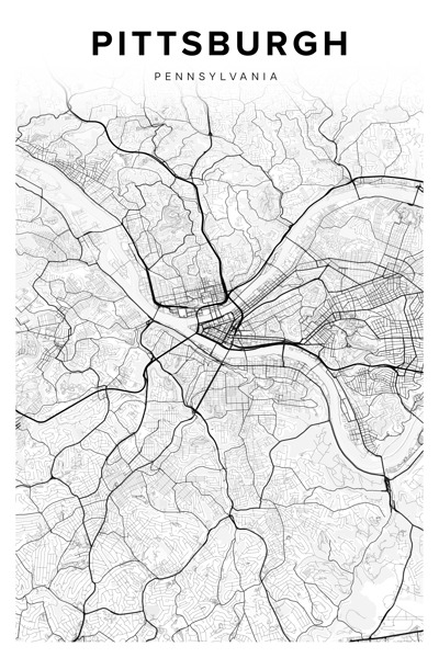 Pittsburgh portrait 2 3 Print