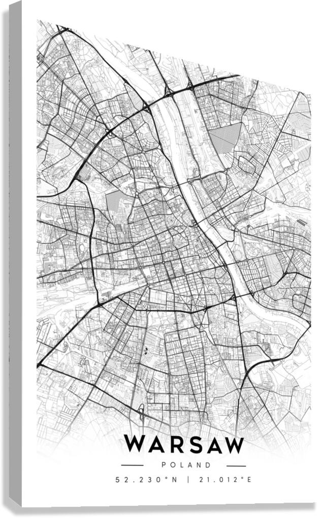 Warsaw portrait A Series Canvas Print