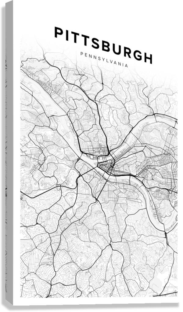 Pittsburgh portrait 2 3 Canvas Print