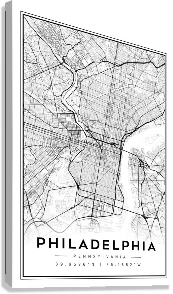 Philadelphia portrait 2 3 Canvas Print