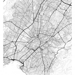 Athens Minimalist Map Art Print