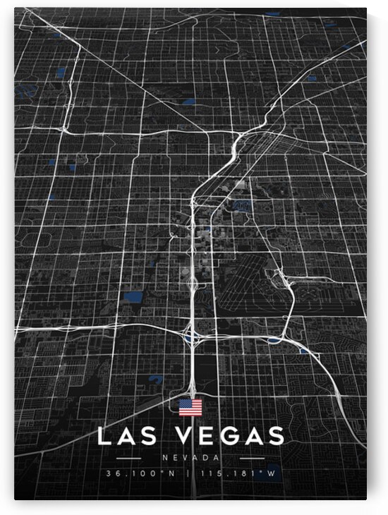 Las Vegas Nevada City Map by CityMapsArt