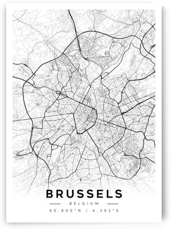 Brussels portrait A Series by CityMapsArt