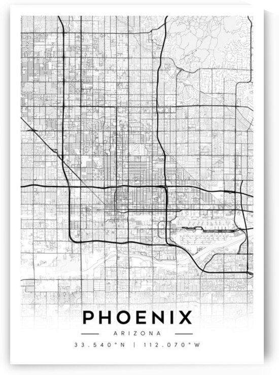 Phoenix portrait A Series by CityMapsArt