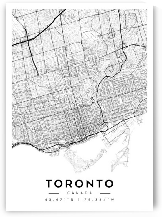 Toronto portrait A Series by CityMapsArt