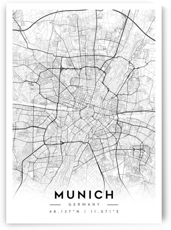Munich portrait A Series by CityMapsArt