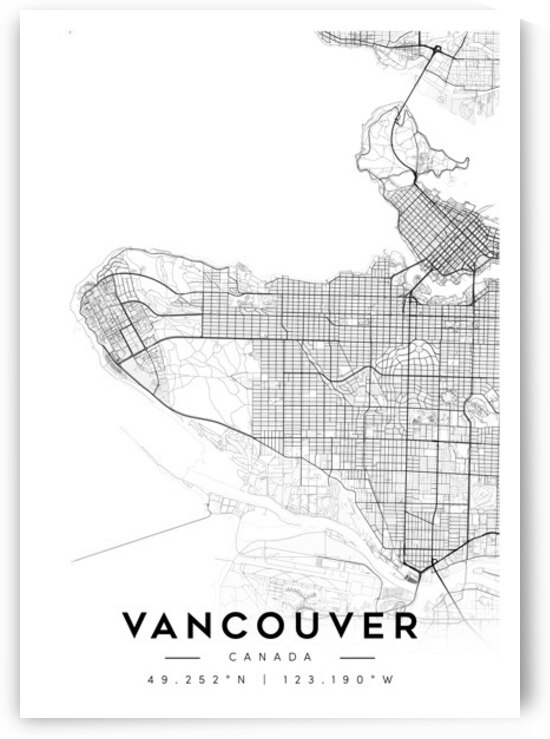Vancouver portrait A Series by CityMapsArt