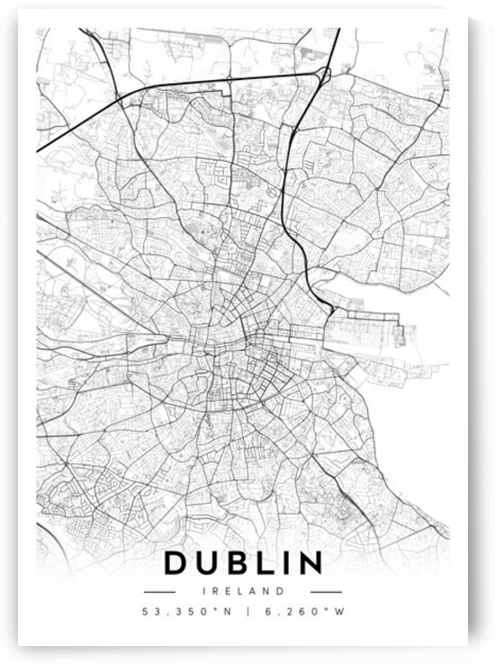 Dublin portrait A Series by CityMapsArt