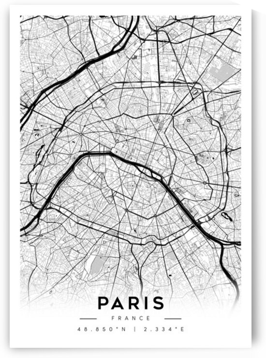 Paris portrait A Series by CityMapsArt