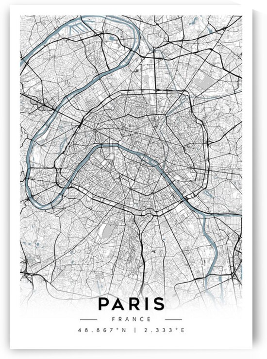 Paris portrait A Series by CityMapsArt