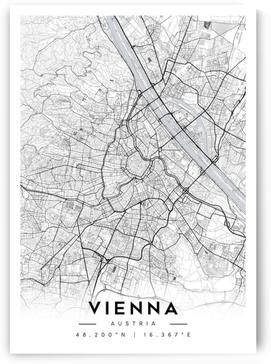 Vienna portrait A Series by CityMapsArt