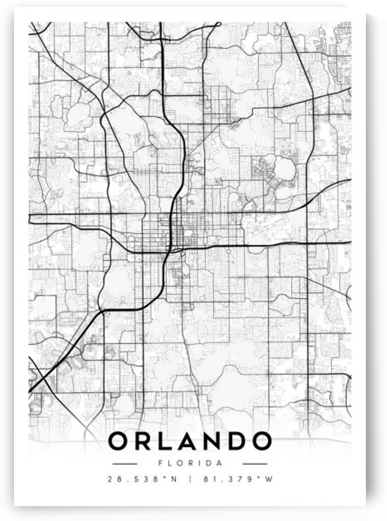Orlando portrait A Series by CityMapsArt