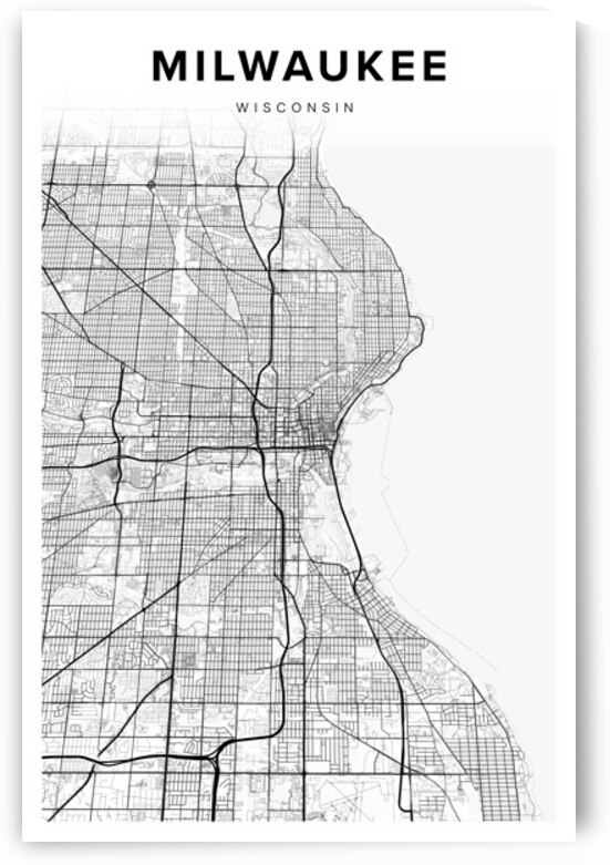 Milwaukee portrait 2 3 by CityMapsArt