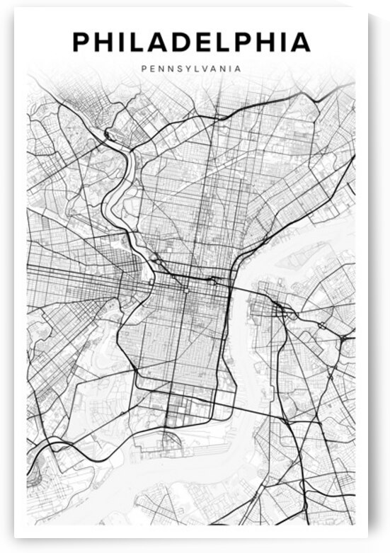 Philadelphia portrait 2 3 by CityMapsArt