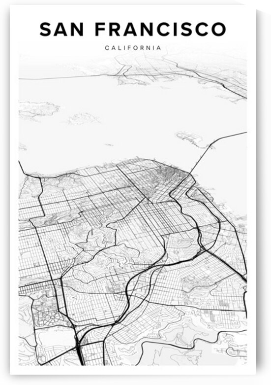 SanFrancisco portrait 2 3 by CityMapsArt