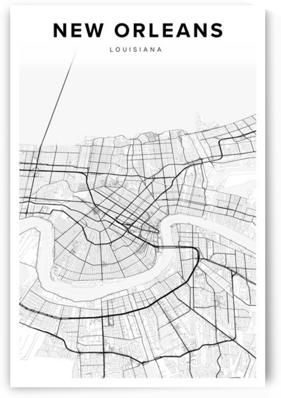 NewOrleans portrait 2 3 by CityMapsArt