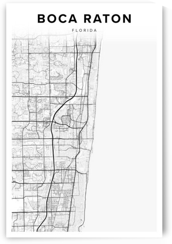 BocaRaton portrait 2 3 by CityMapsArt