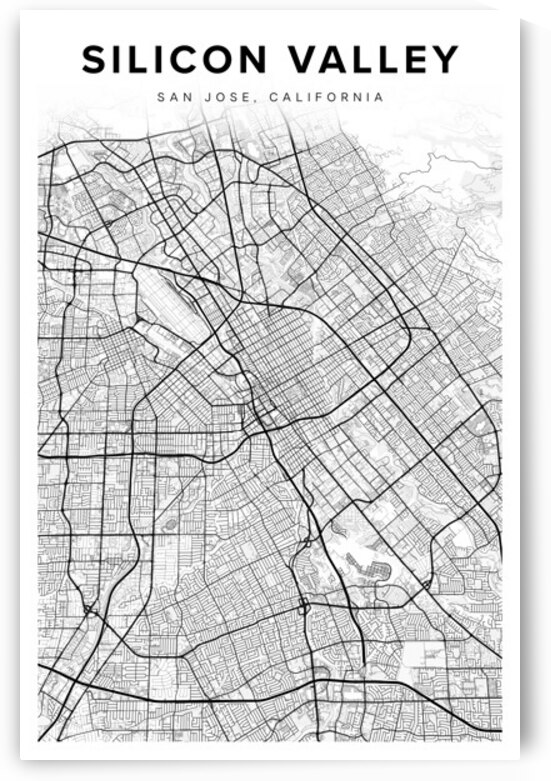 SiliconValley portrait 2 3 by CityMapsArt