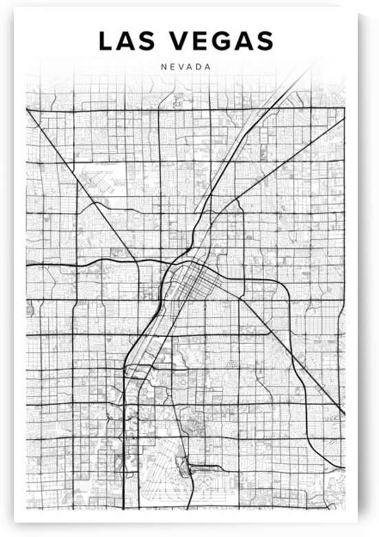 LasVegas portrait 2 3 by CityMapsArt