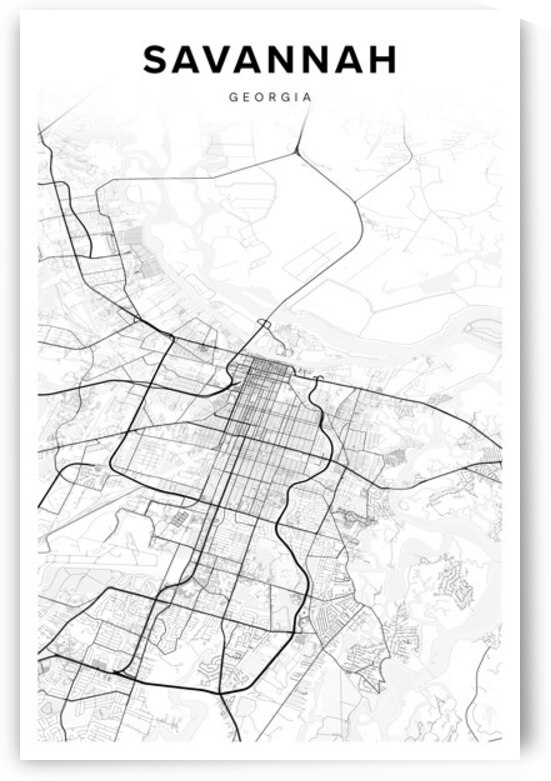 Savannah portrait 2 3 by CityMapsArt