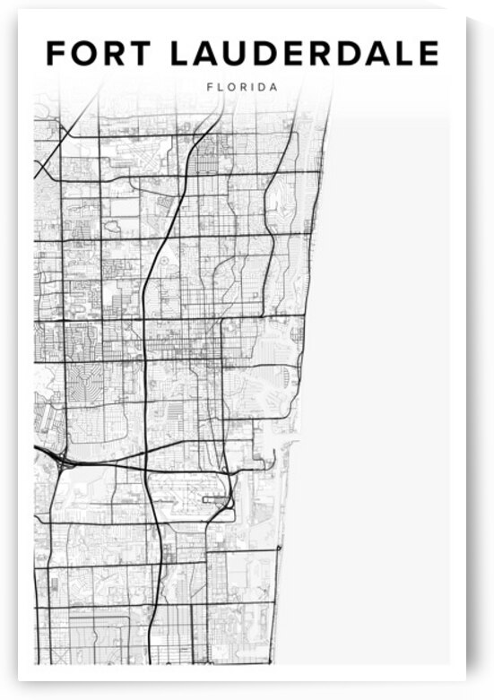 FortLauderdale portrait 2 3 by CityMapsArt