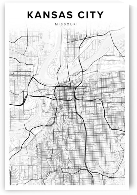KansasCity portrait 2 3 by CityMapsArt