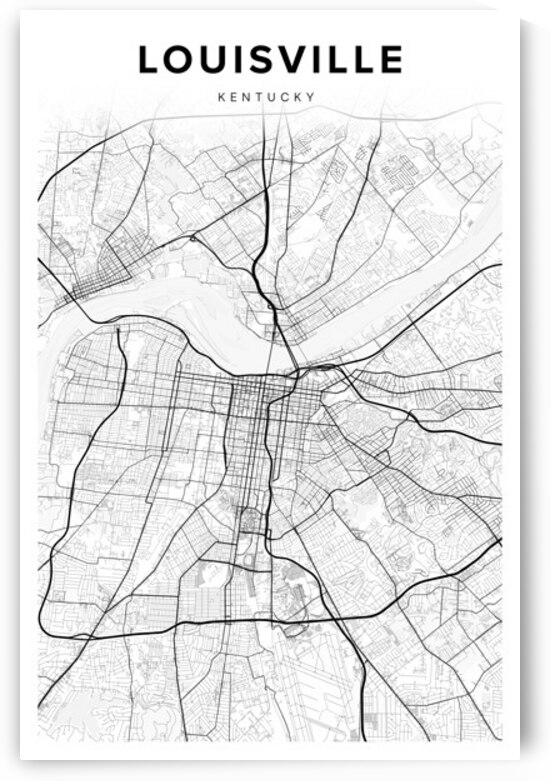 Louisville portrait 2 3 by CityMapsArt