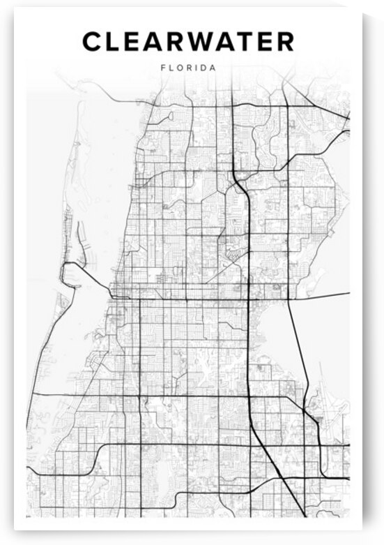 Clearwater portrait 2 3 by CityMapsArt