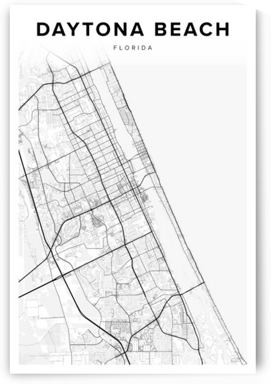 DaytonaBeach portrait 2 3 by CityMapsArt