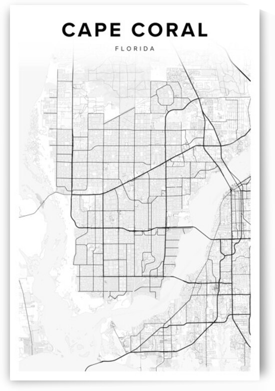 CapeCoral portrait 2 3 by CityMapsArt