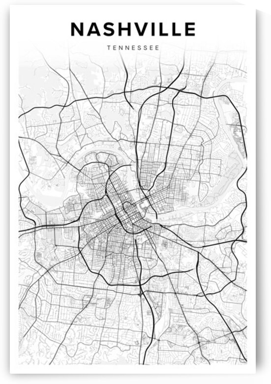 Nashville portrait 2 3 by CityMapsArt