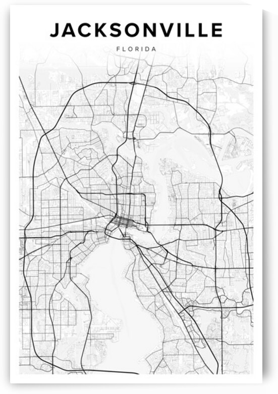 Jacksonville portrait 2 3 by CityMapsArt