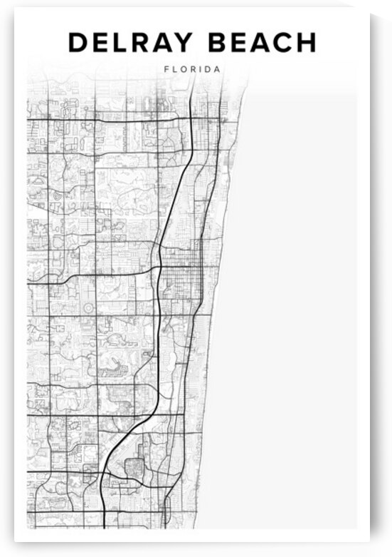 DelrayBeach portrait 2 3 by CityMapsArt