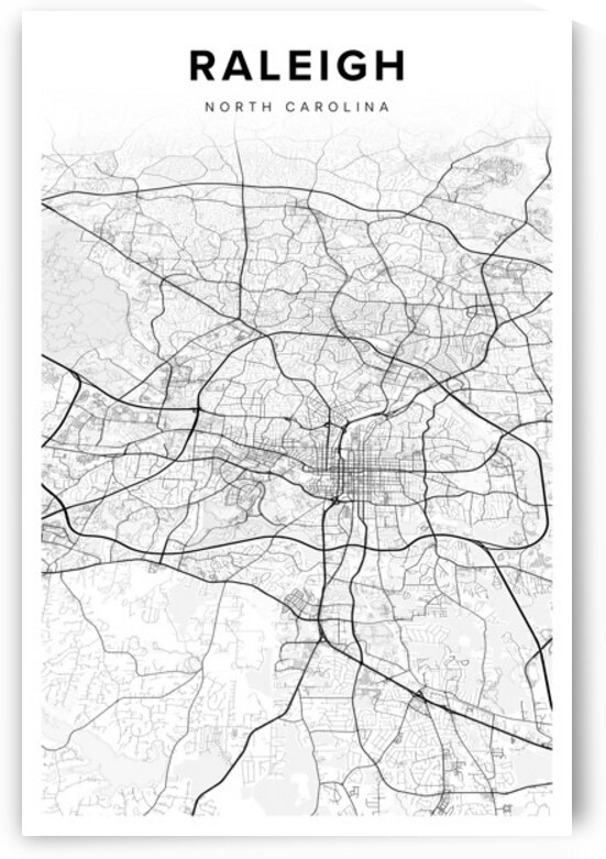Raleigh portrait 2 3 by CityMapsArt