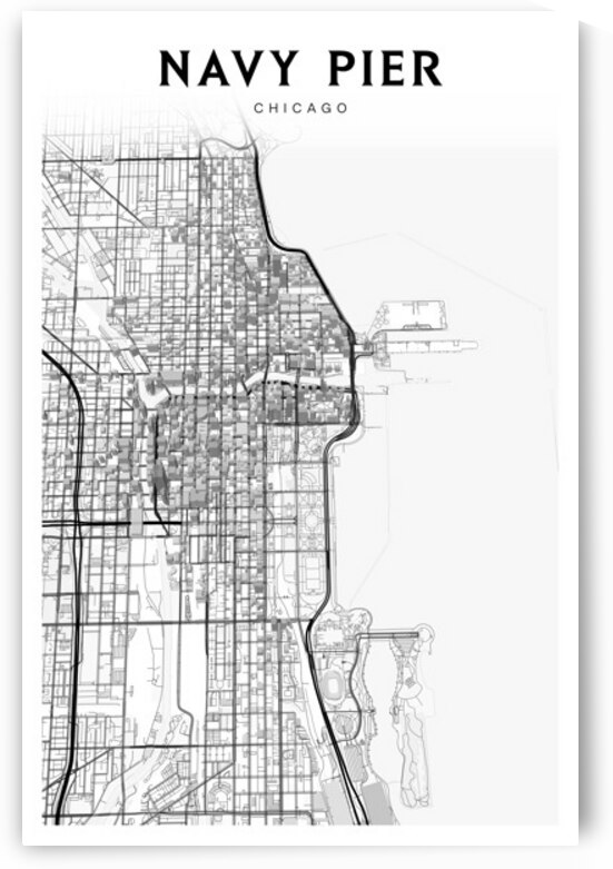 NavyPier portrait 2 3 by CityMapsArt