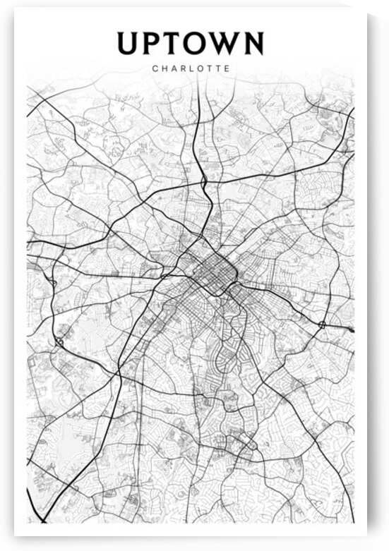 Uptown portrait 2 3 by CityMapsArt