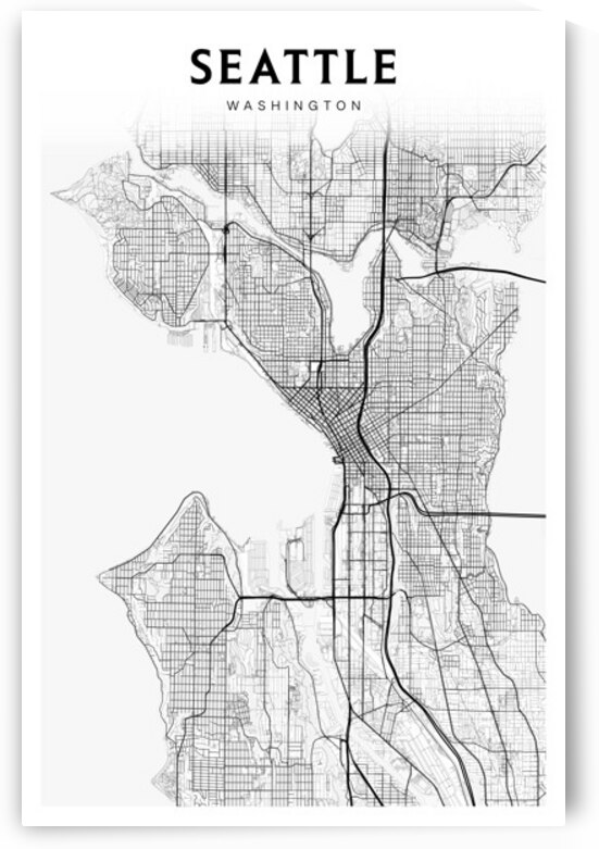 Seattle portrait 2 3 by CityMapsArt