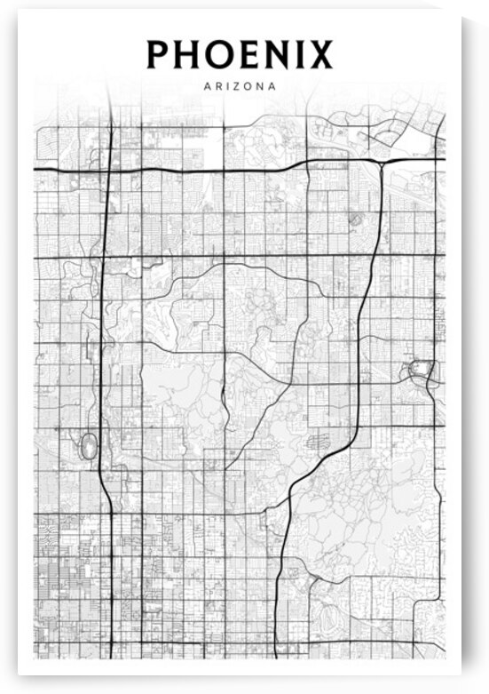 Phoenix portrait 2 3 by CityMapsArt