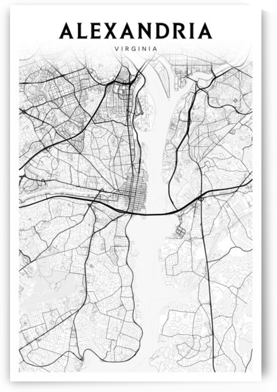 Alexandria portrait 2 3 by CityMapsArt