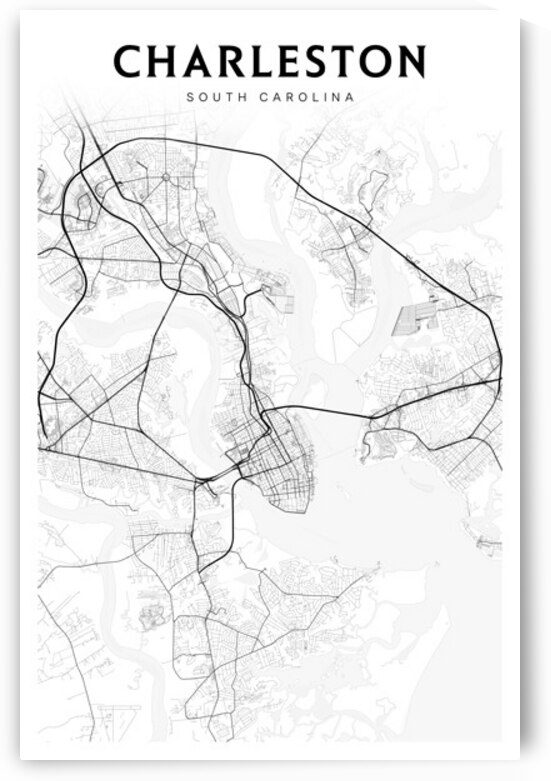 Charleston portrait 2 3 by CityMapsArt