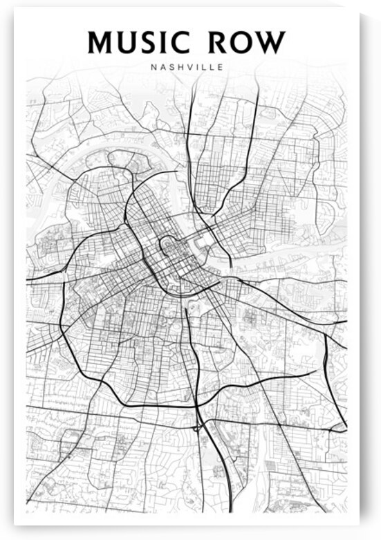 MusicRow portrait 2 3 by CityMapsArt