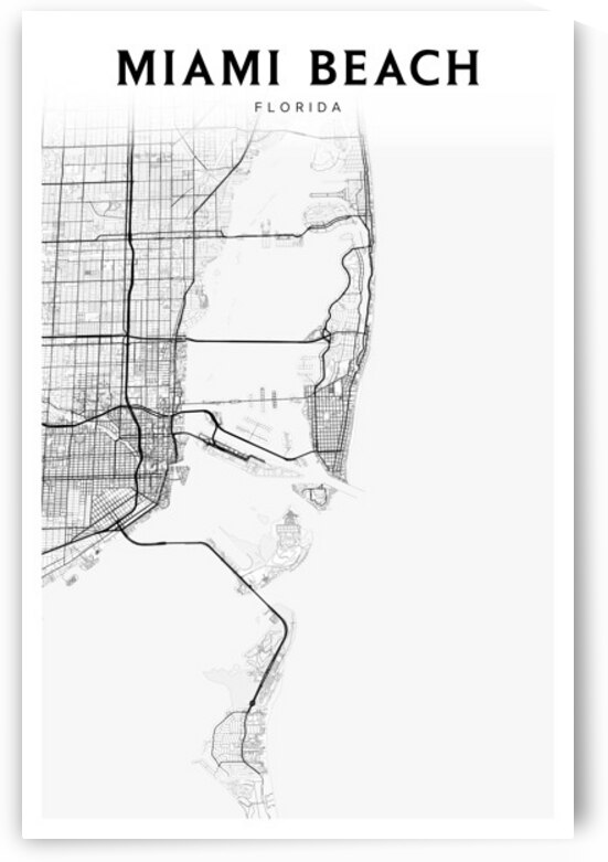 MiamiBeach portrait 2 3 by CityMapsArt