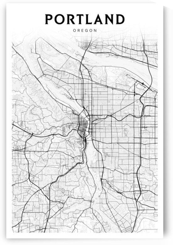 Portland portrait 2 3 by CityMapsArt